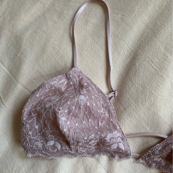 Free People (NWOT!) Bralette - Lilac floral lace - size medium (Not u… - Picture 5 of 12